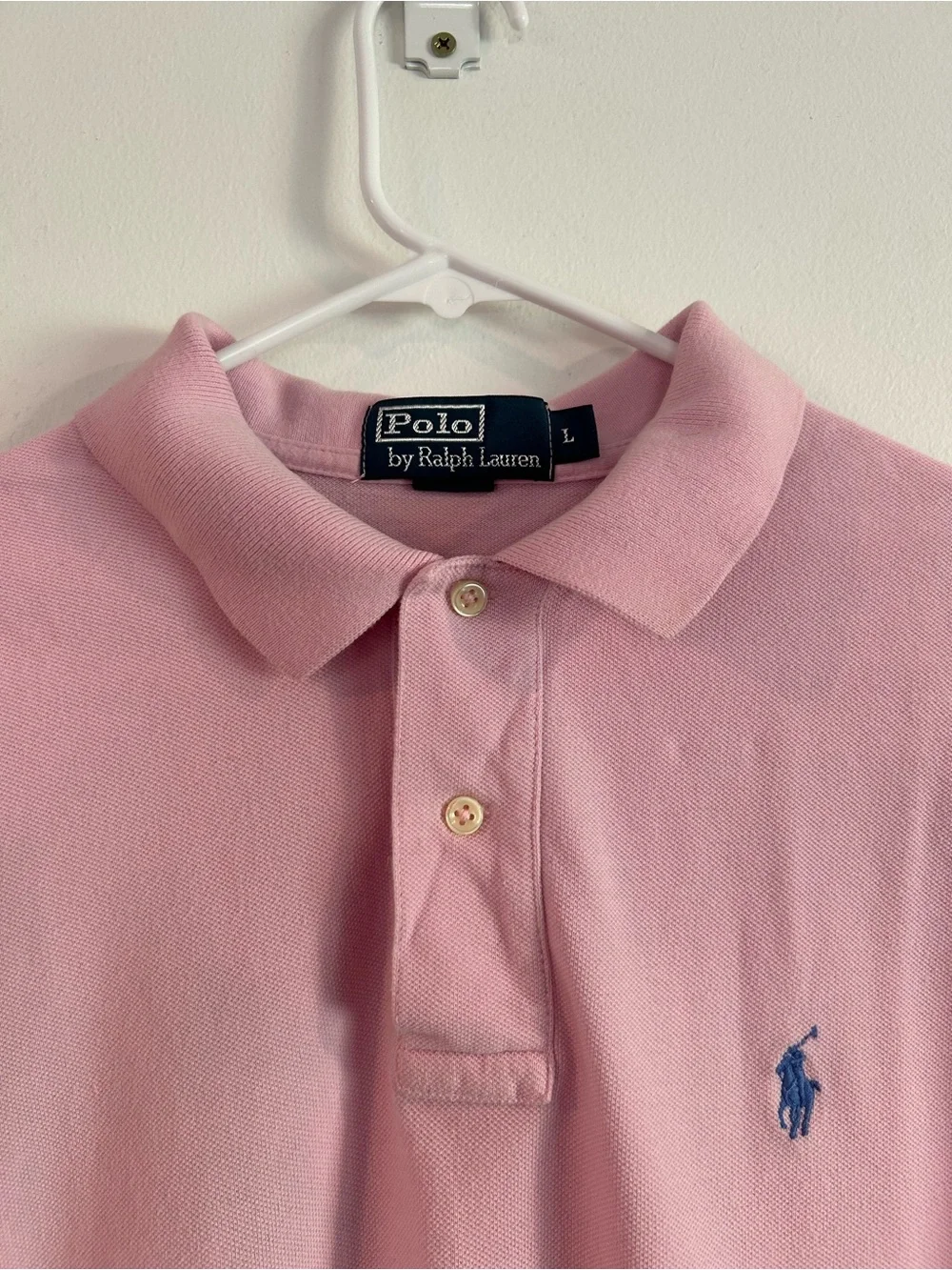 Polo by Ralph Lauren Light Pink Polo Shirt with Navy Pony